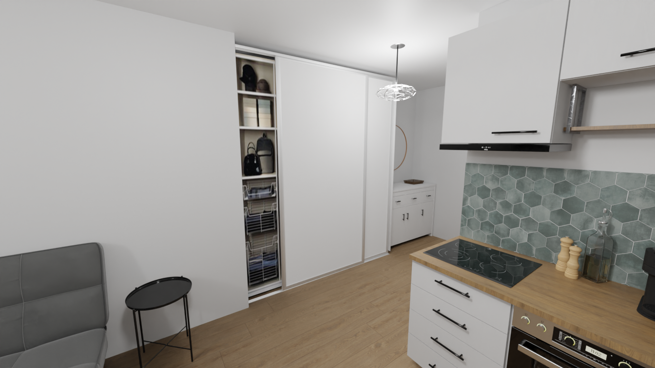 Version 1 : Armooire avec portes coulissantes à l'entrée