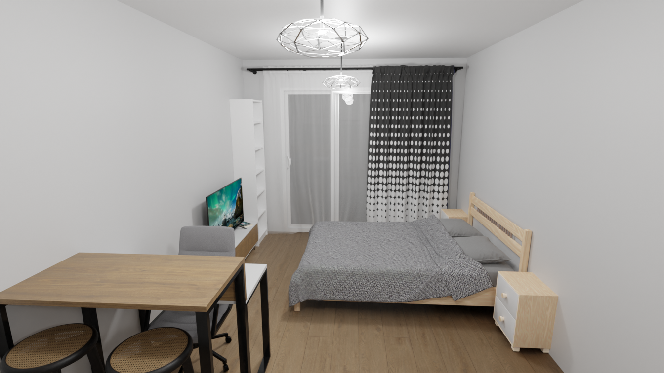 Version 1 : Espace nuit avec double lit